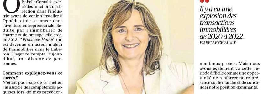 Isabelle Gerault - Interview La Provence