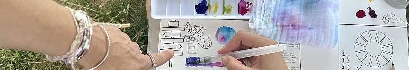 Pause ré-créative à l'aquarelle au Jardin des Peintres